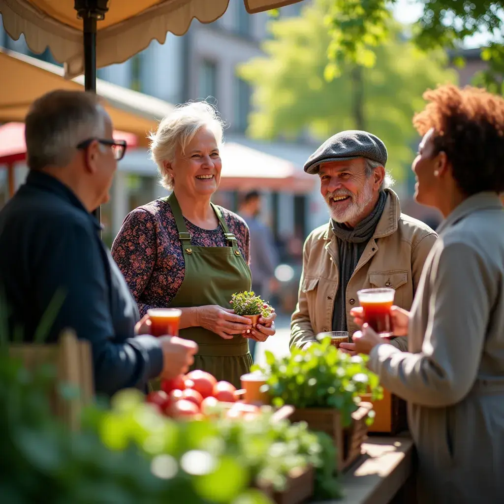 Table mise avec des tasses de thé et des collations saines, favorisant un mode de vie équilibré